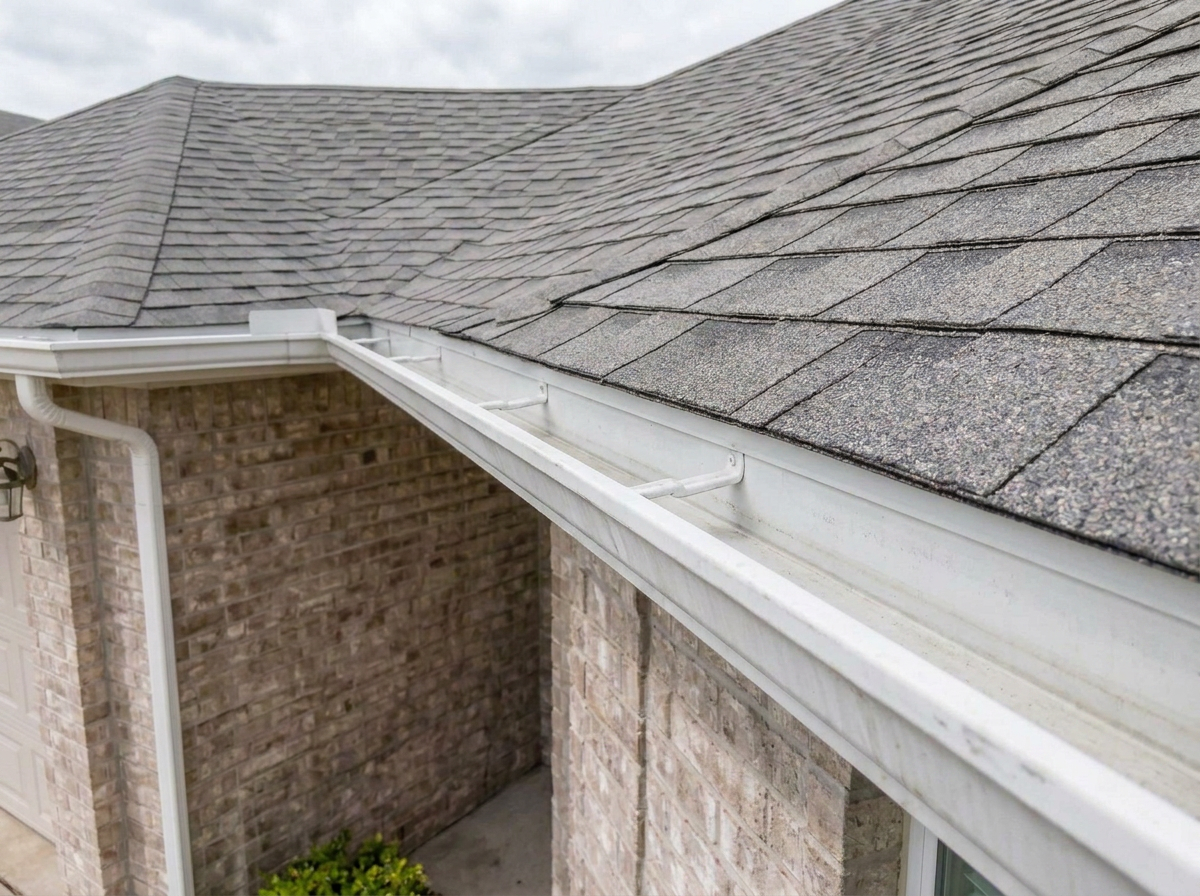 Clean, clear roof gutter